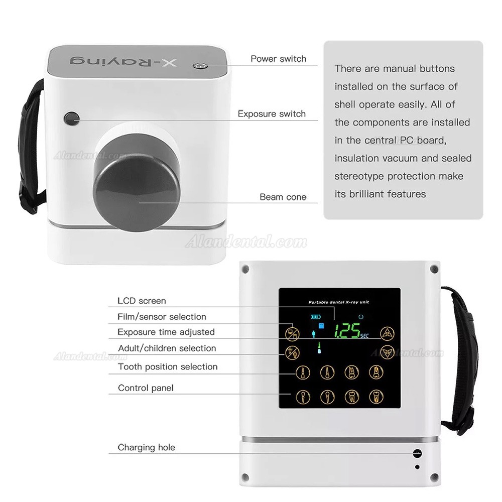 Handheld Dental X Ray Machine RAY-200 Portable Digital X-Rayos Machine High Frequency Imaging System